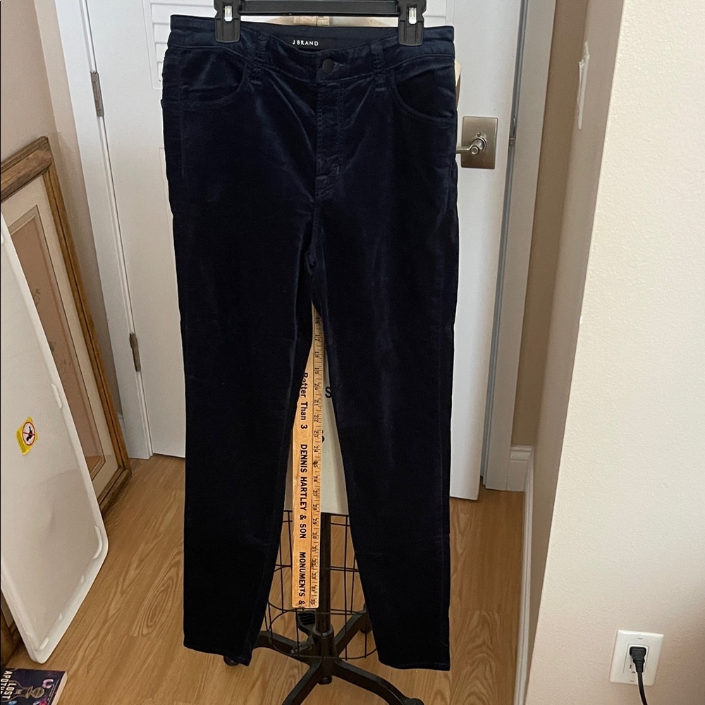 J Brand Dark Blue Velvet Trousers